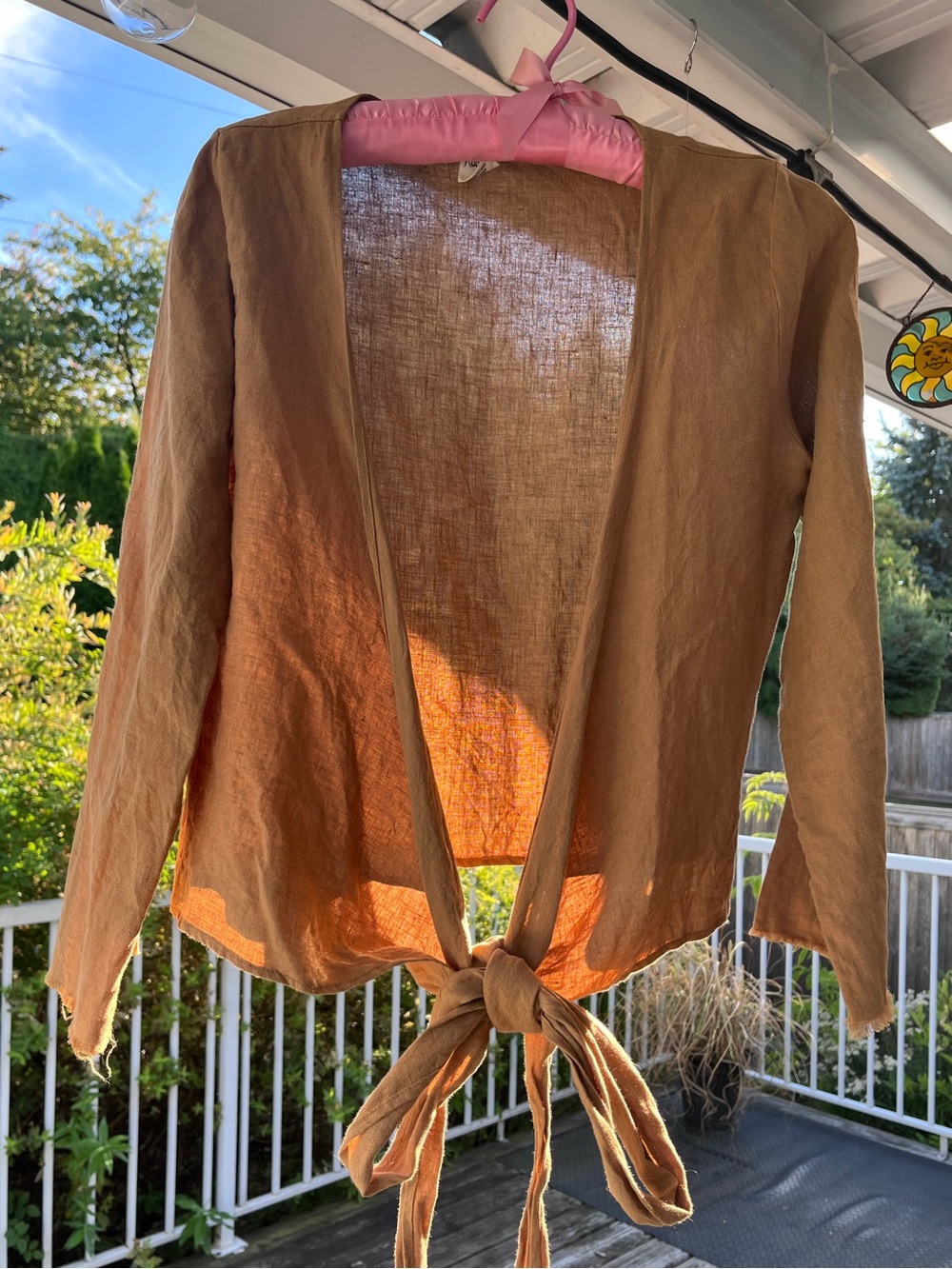 Women’s Linen Wrap Blouse - Made in Canada